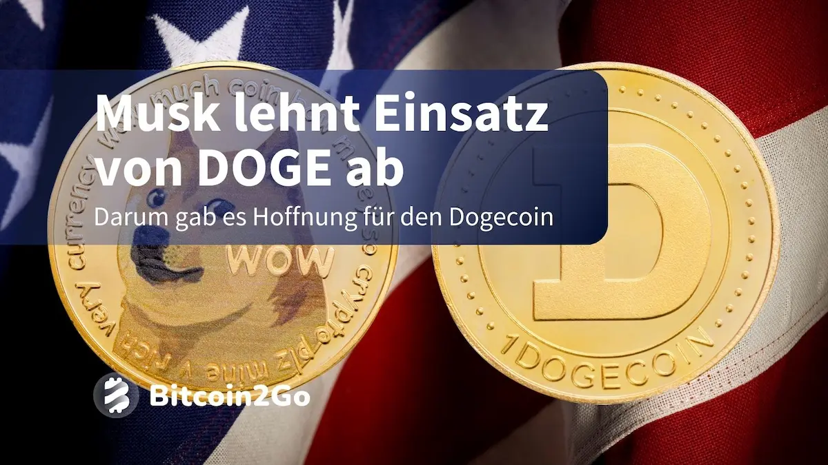 Dogecoin vor 33% Crash? Elon Musk: D.O.G.E. nutzt kein DOGE