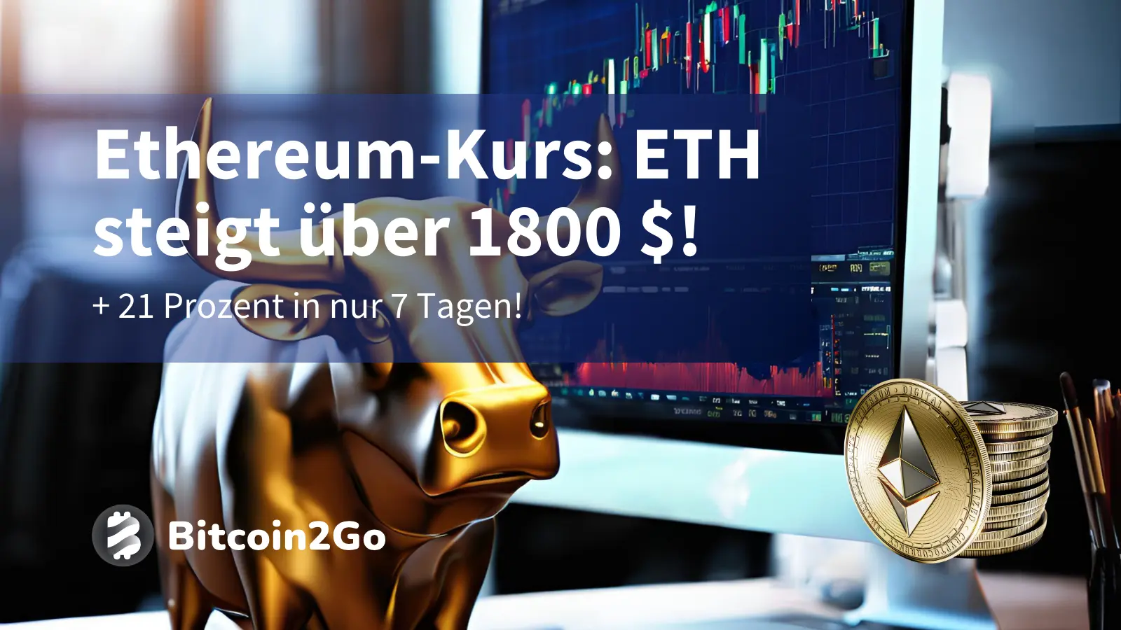 Ethereum–Kurs: ETH mit 21 % Plus – Hält das Momentum?