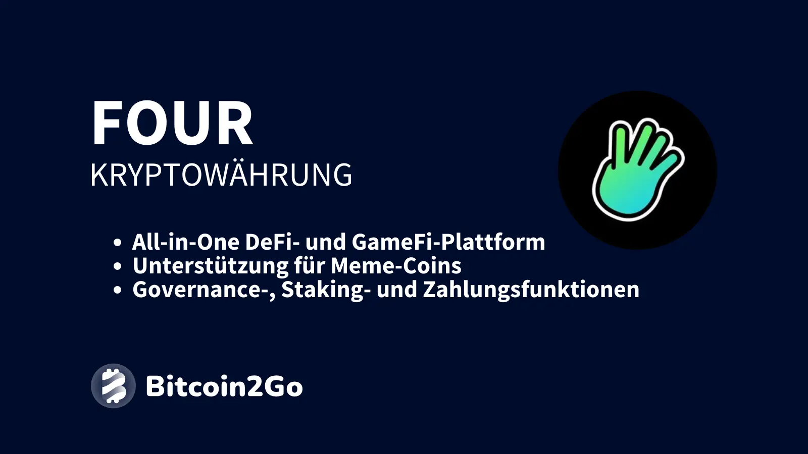 Durch die verschiedenen Anwendungen positioniert sich Four als eine gute Lösung für verschiedene DeFi-Aspekte und Blockchain-Games.