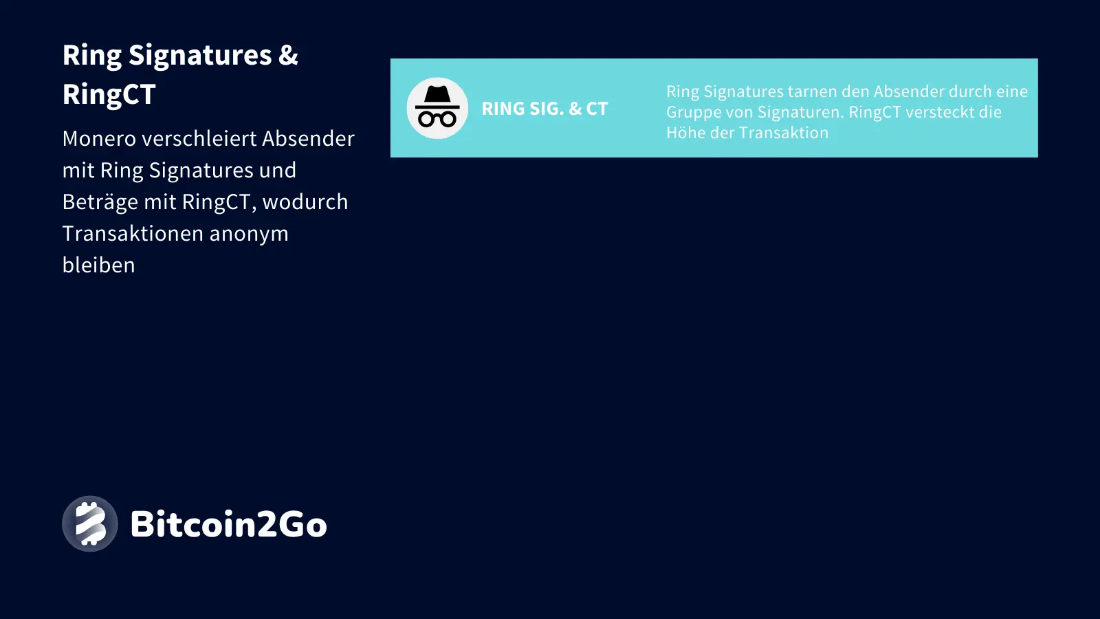 Erklärung Ring Signatures und RingCT bei Monero