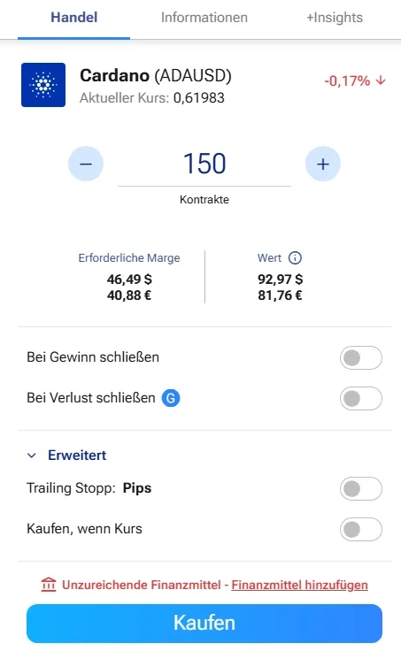 Plus500 Krypto Kaufanleitung