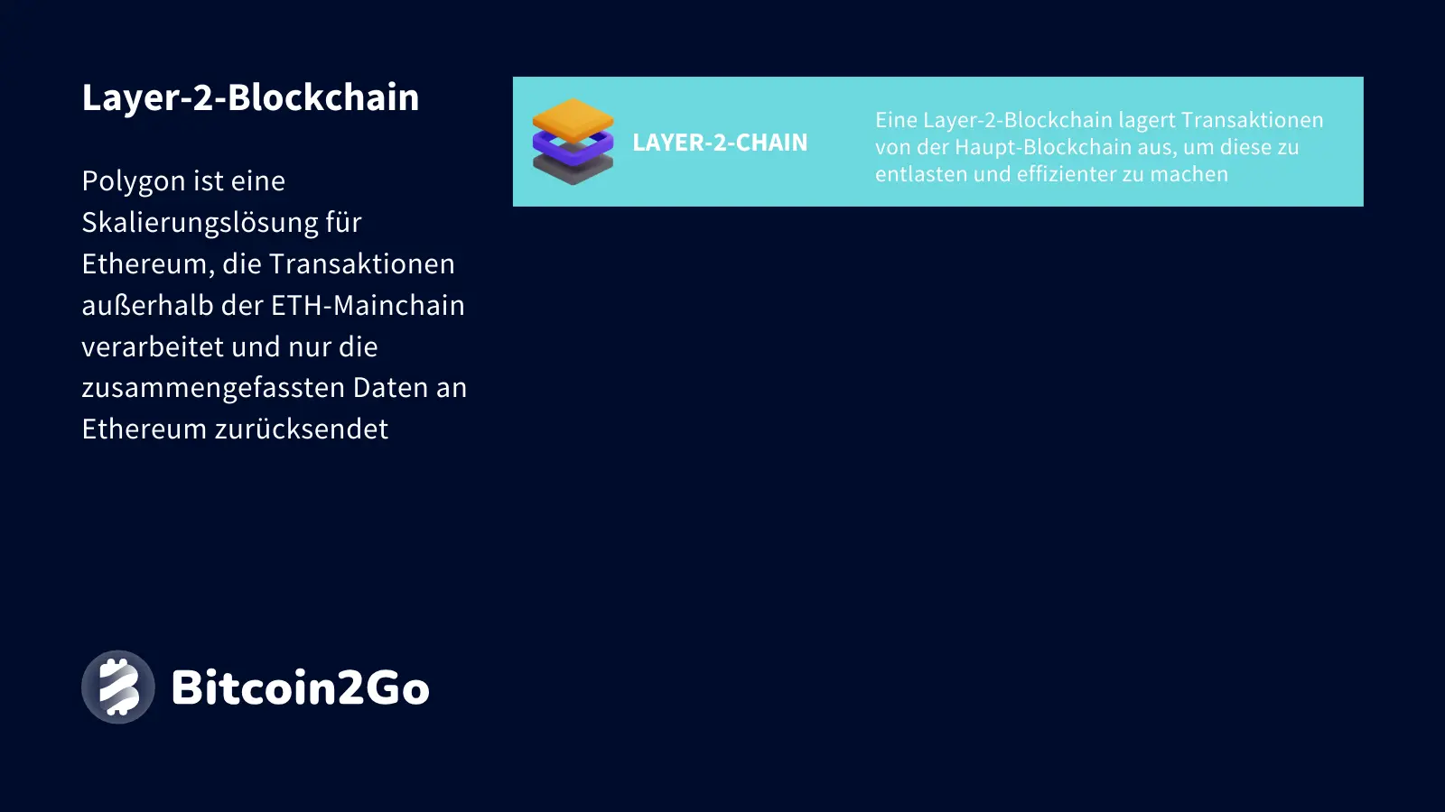Erklärung Layer-2-Blockchain bei Polygon