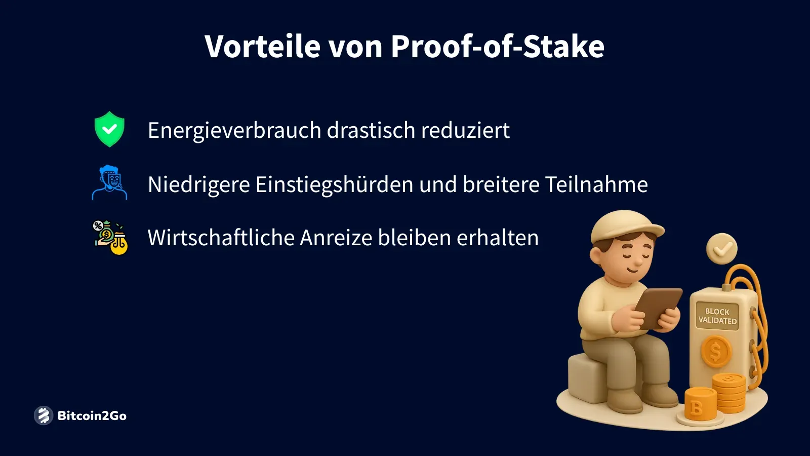 Vorteile des Proof-of-Stake-Systems
