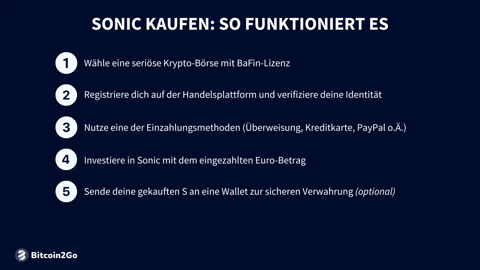 Sonic Kaufanleitung