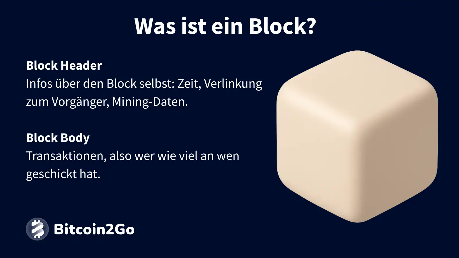 Darstellung und Erklärung eines Blocks