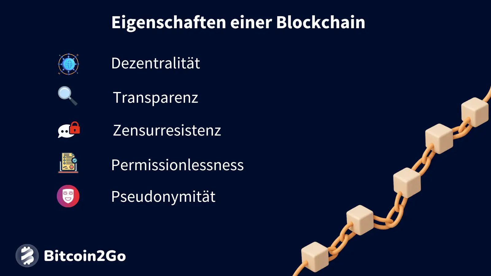 Die wichtigsten Eigenschaften von Blockchains