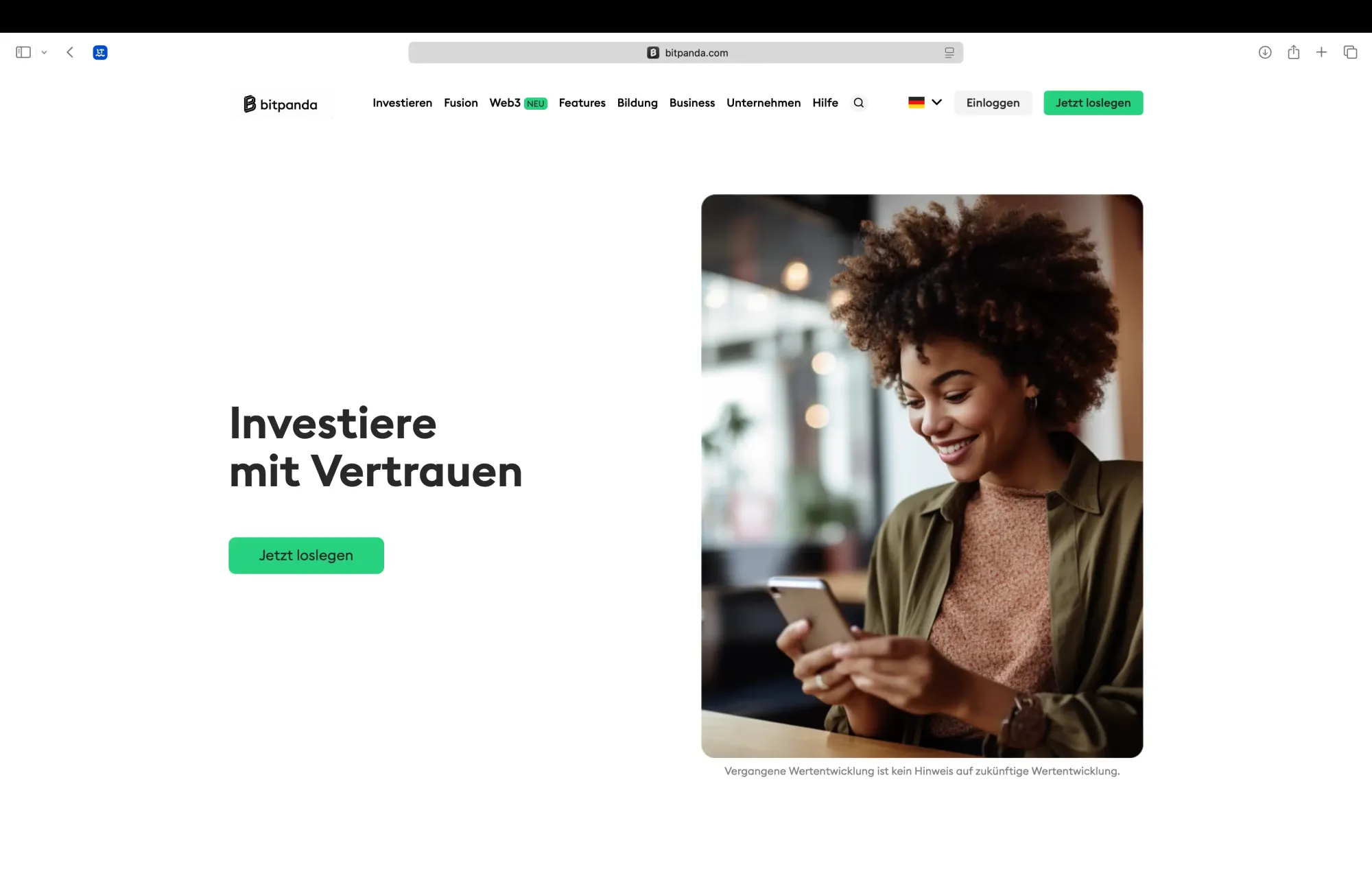 Bitpanda Startseite