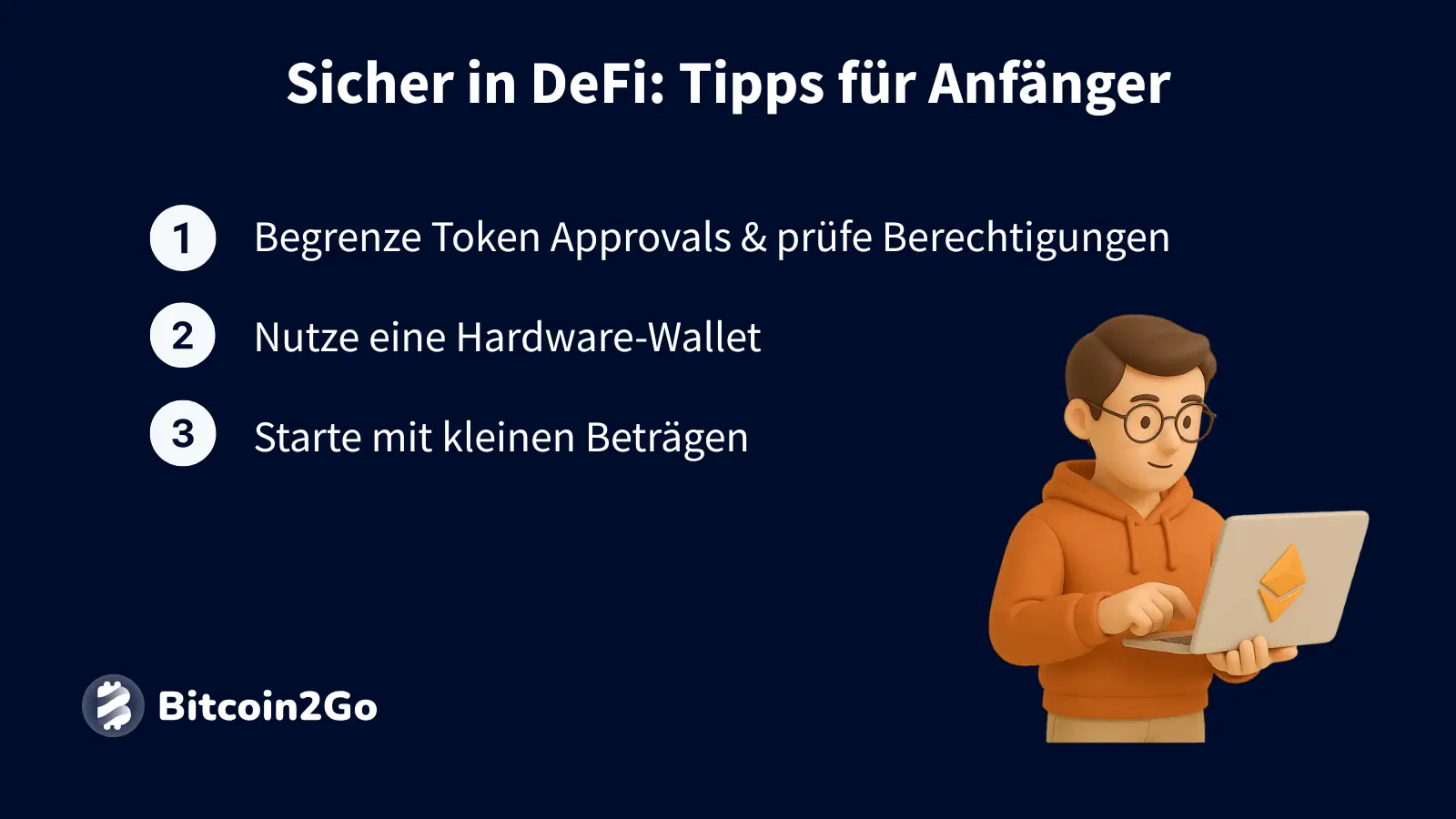 Sicherheitstipps für DeFi-Einsteiger: Approvals, Wallets, Beträge