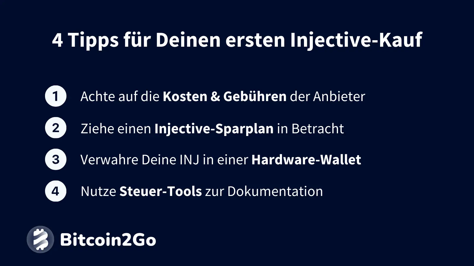 Tipps & Tricks zum Kaufen von Injective