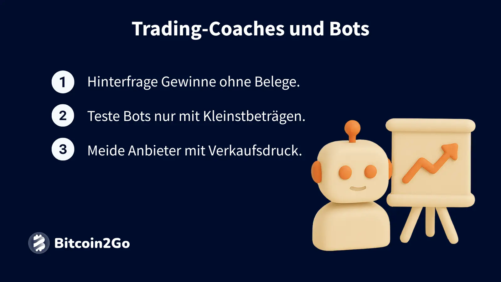Tipps zur Vorsicht bei Trading-Coaches und Bots