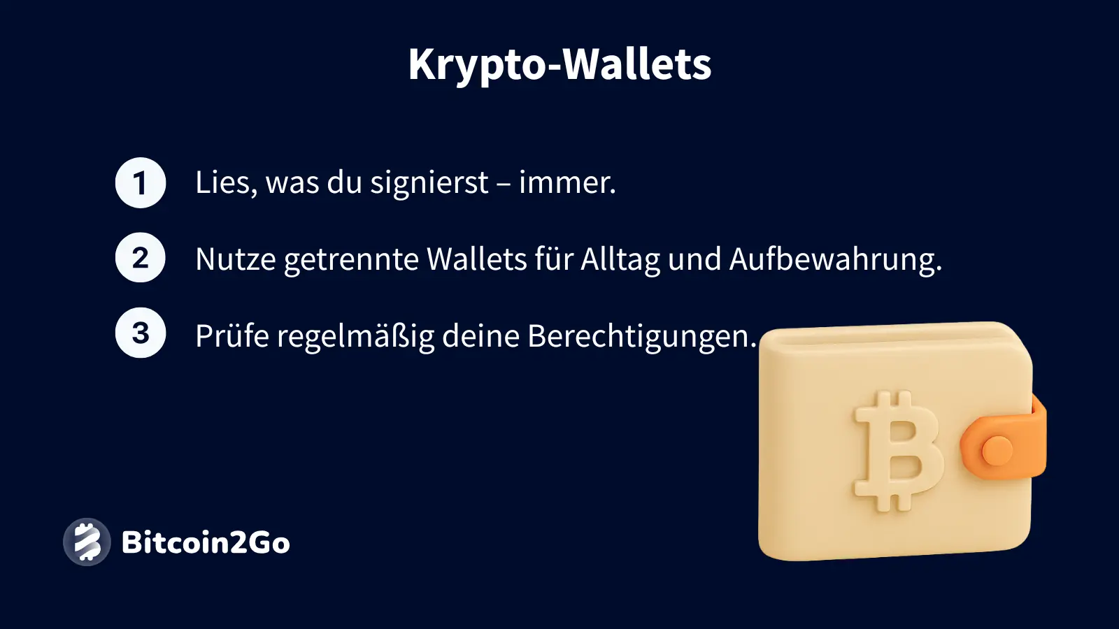 Sicherheitshinweise für den Umgang mit Krypto-Wallets