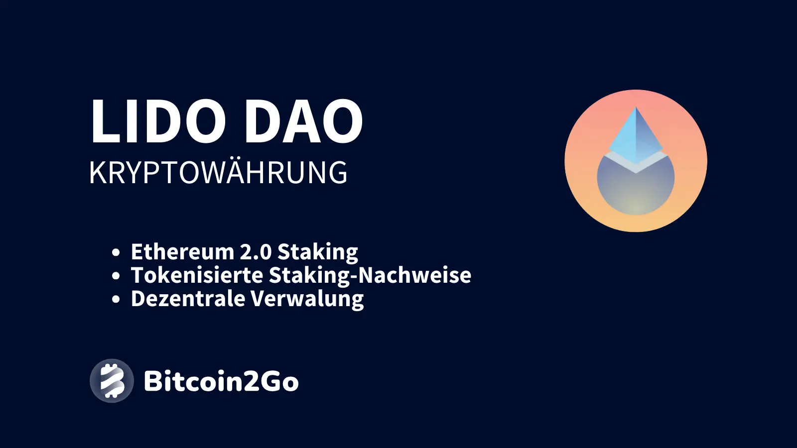 Infografik zu Lido DAO mit den wichtigsten Merkmalen