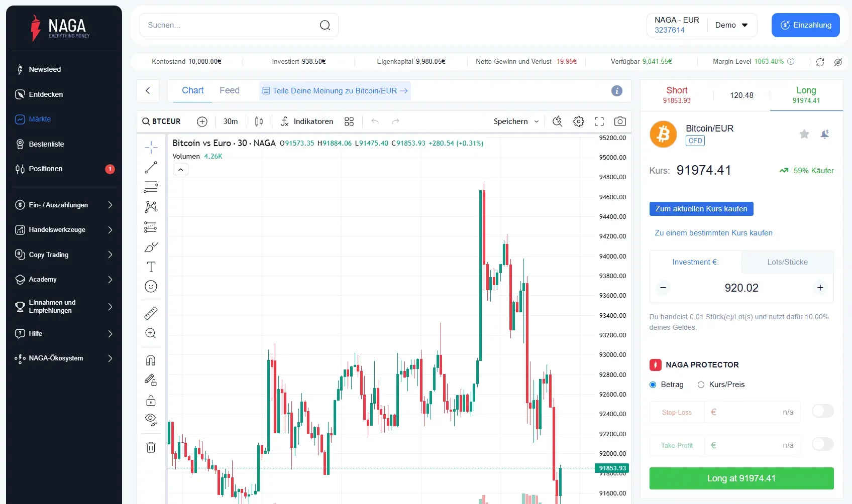 Krypto CFD kaufen bei NAGA
