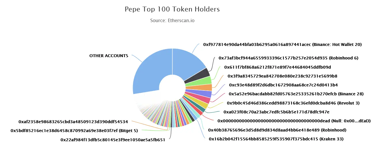Top 100 PEPE-Coin Besitzer am 22.05.2025