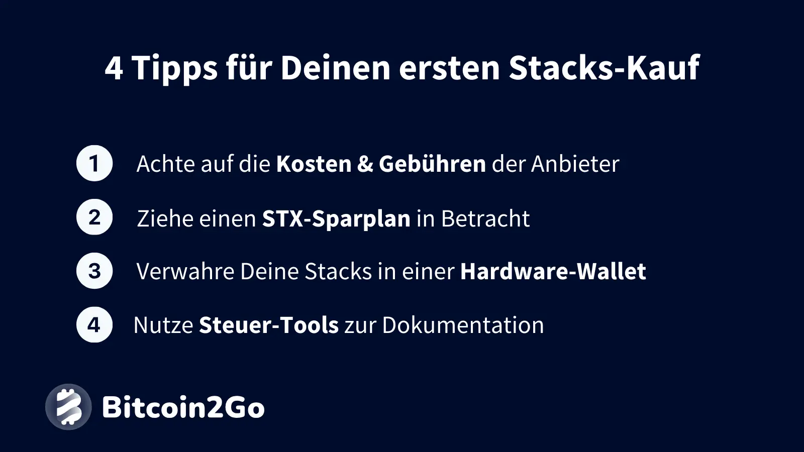 Tipps & Tricks bei deinem STX Investment
