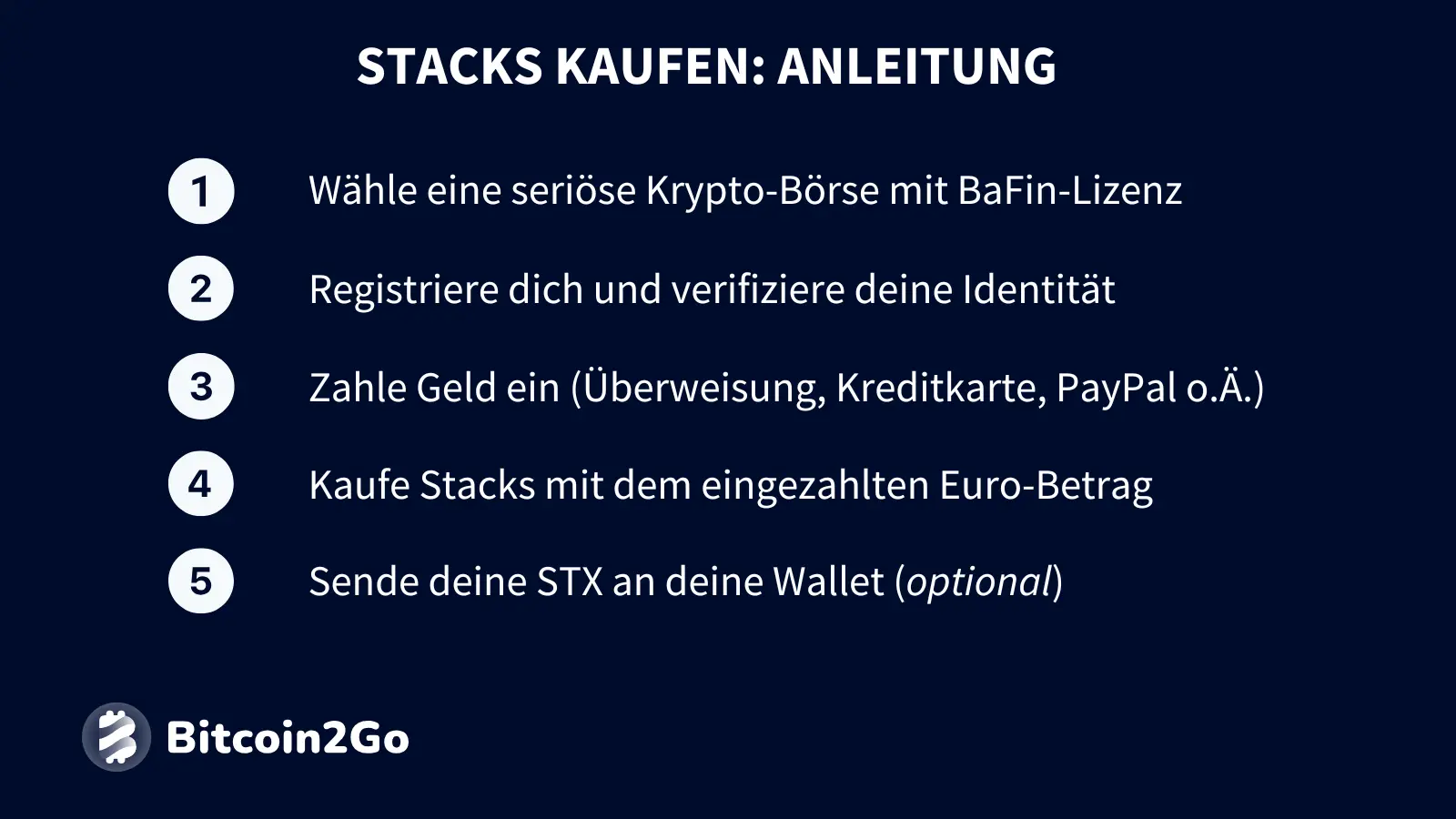 Wie kaufe ich STX? - Anleitung