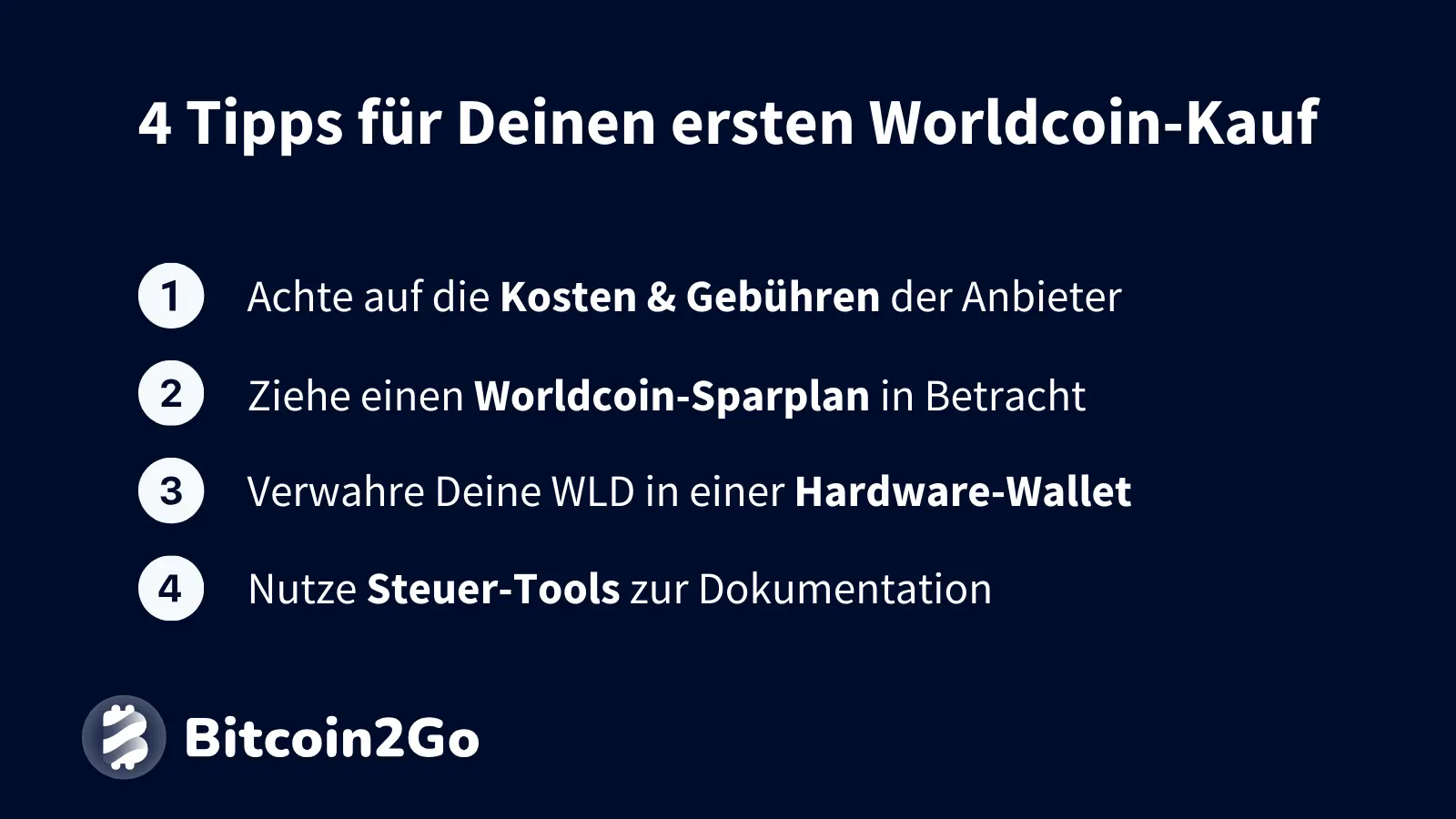 Tipps & Tricks beim Kauf von WLD Coins