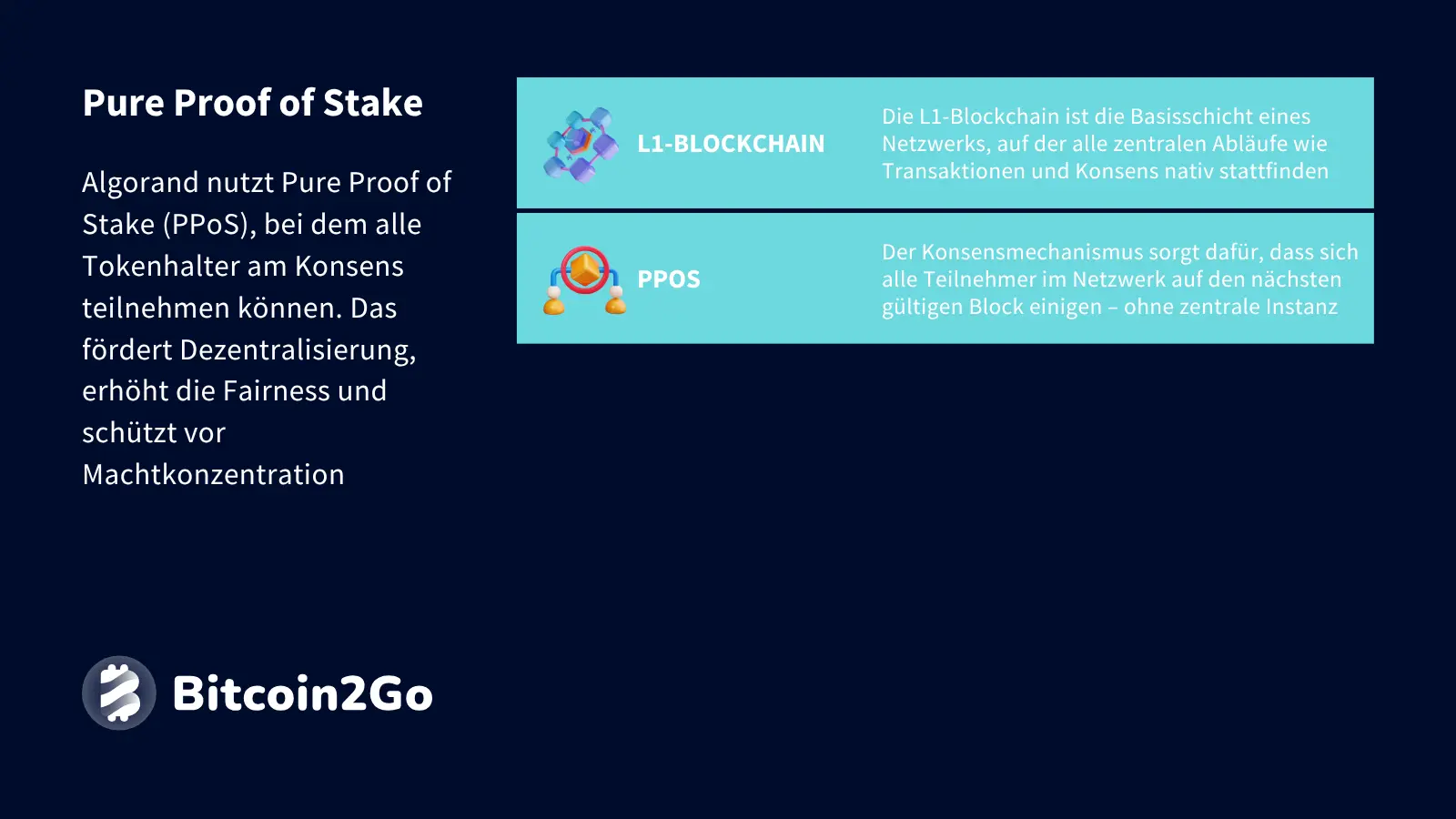 Pure Proof of Stake (PPoS) bei Algorand