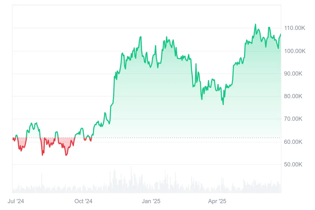 Der Bitcoin-Kurs in der Jahresansicht
