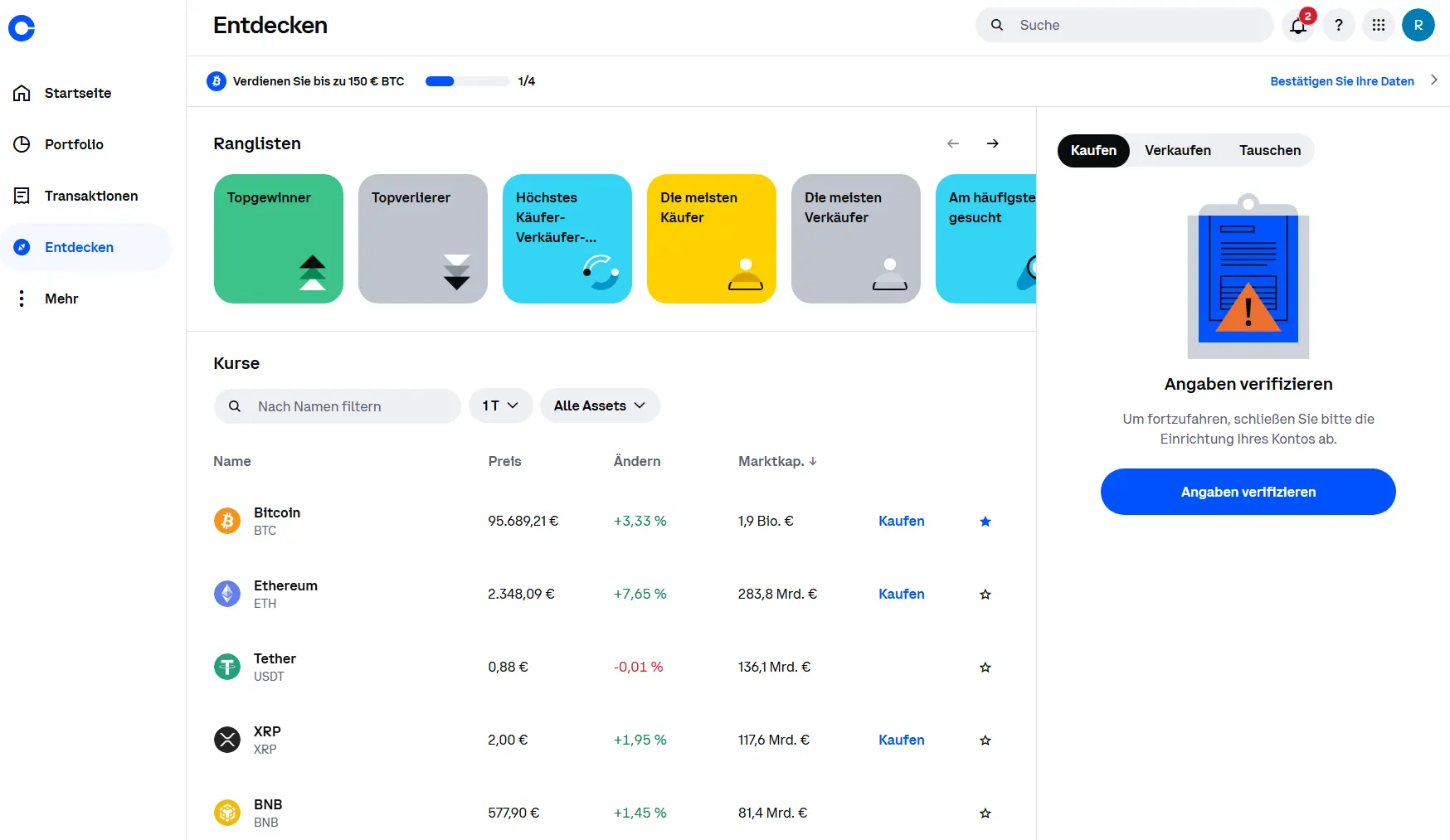Benutzerfreundlichkeit: Coinbase vs Kraken