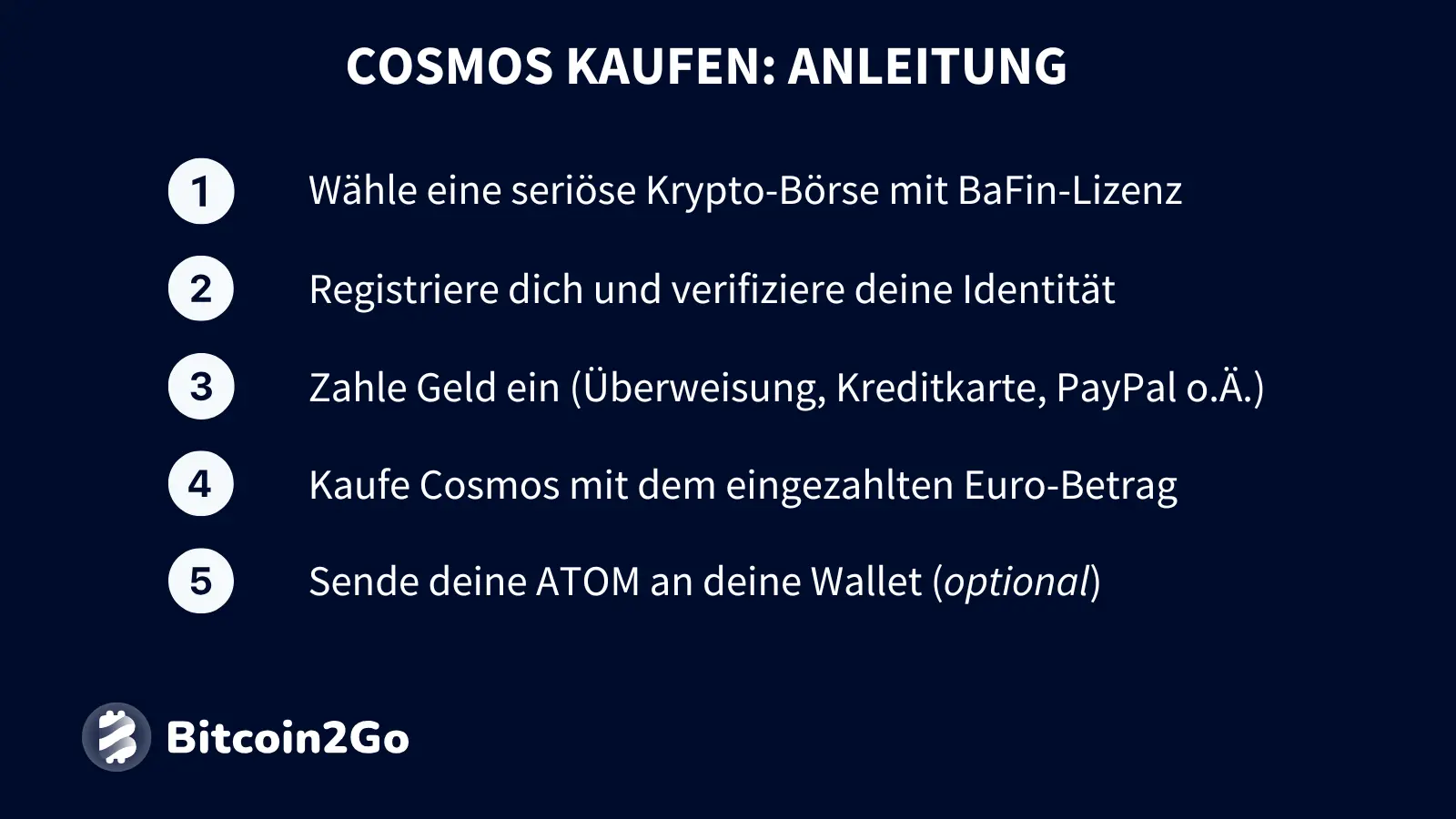 Wie kaufe ich ATOM? - Anleitung