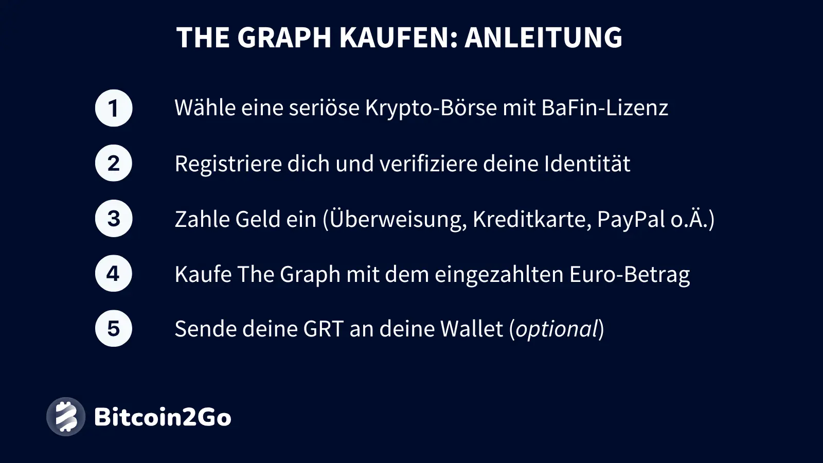 Wie kaufe ich GRT Token? - Anleitung