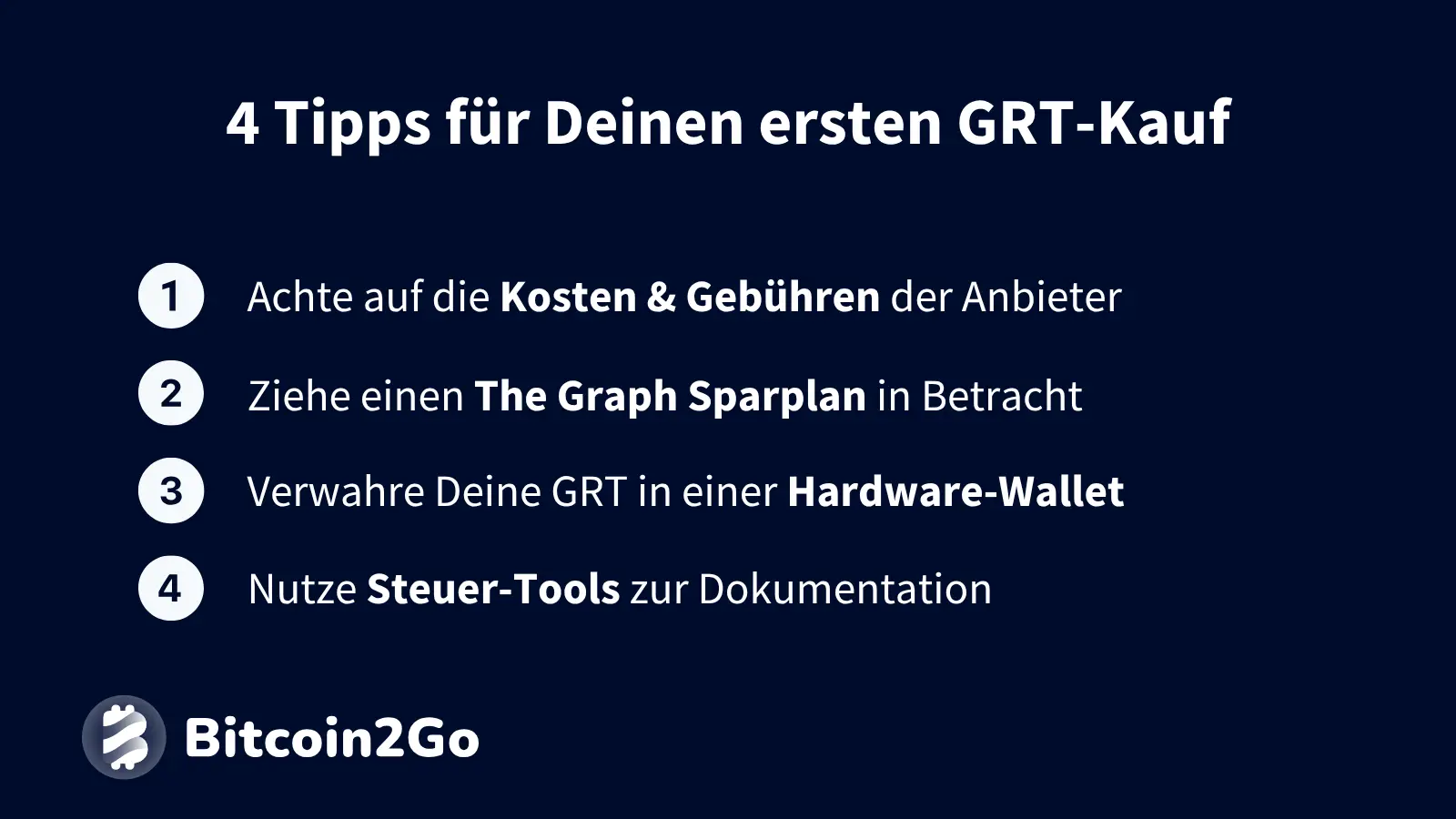 4 konkrete Tipps für dein The Graph Investment