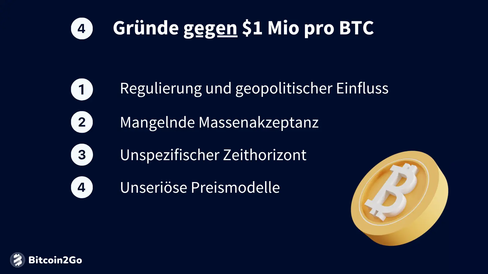 Thema 4: Gründe gegen $1 Million pro BTC