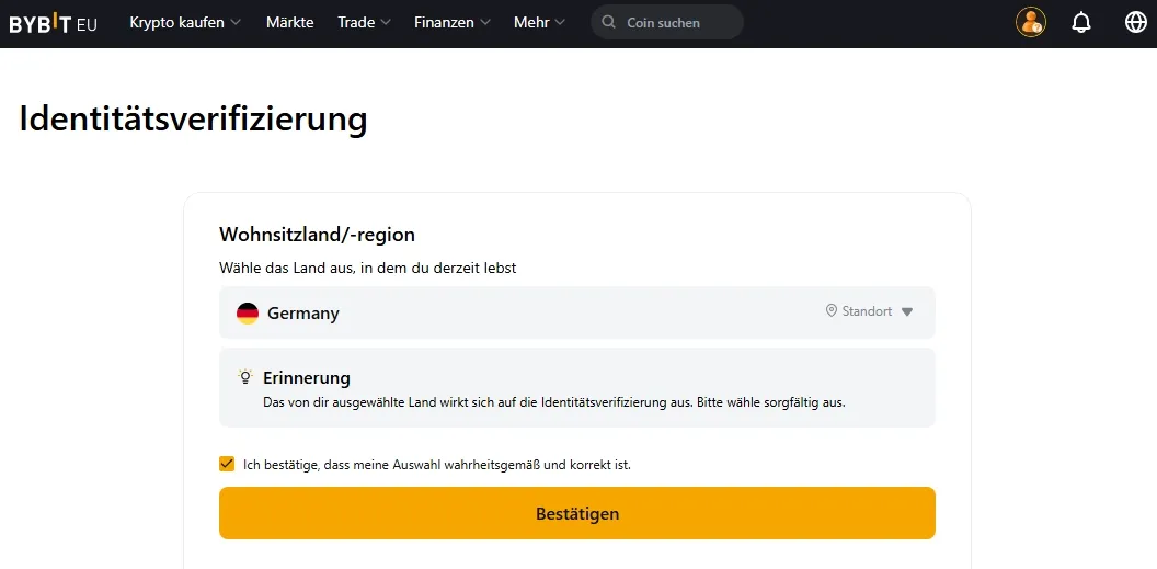 ByBit Verifizierung - diese Möglichkeiten hast du