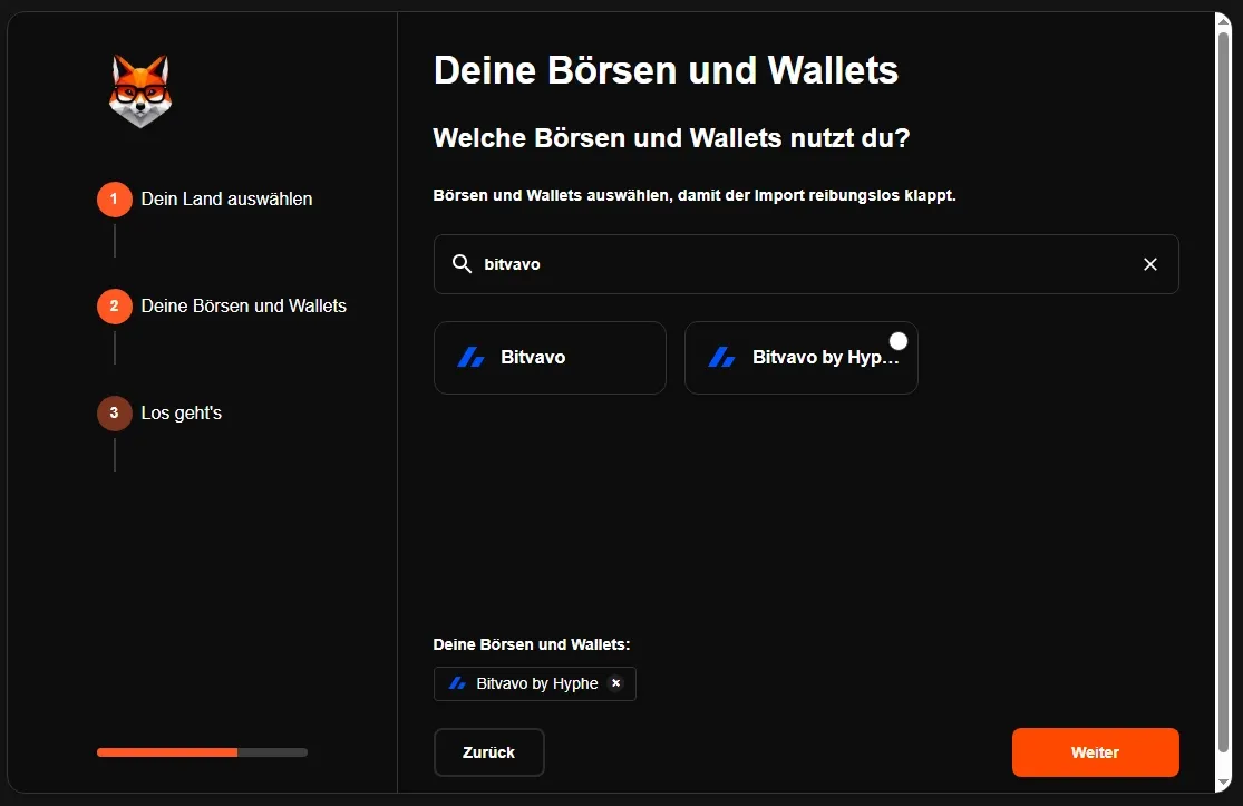 Coinfox Anleitung zur Verknüpfung von Börsen, Wallets und mehr