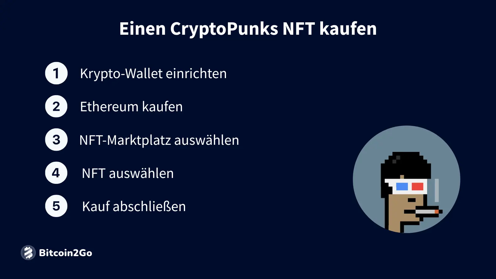 Kaufanleitung für CryptoPunks: Wallet, ETH, Marktplatz, Auswahl, Transaktion