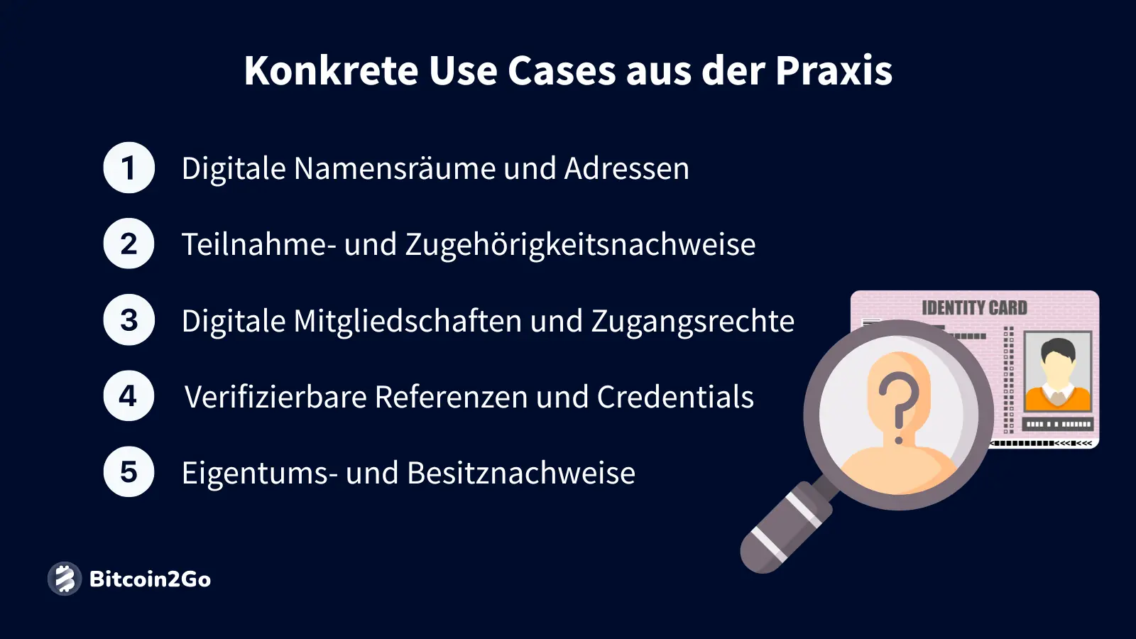 Fünf Anwendungsfelder für NFTs im Bereich digitaler Identität