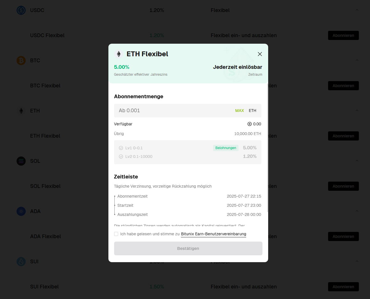 Bitunix Staking im Test