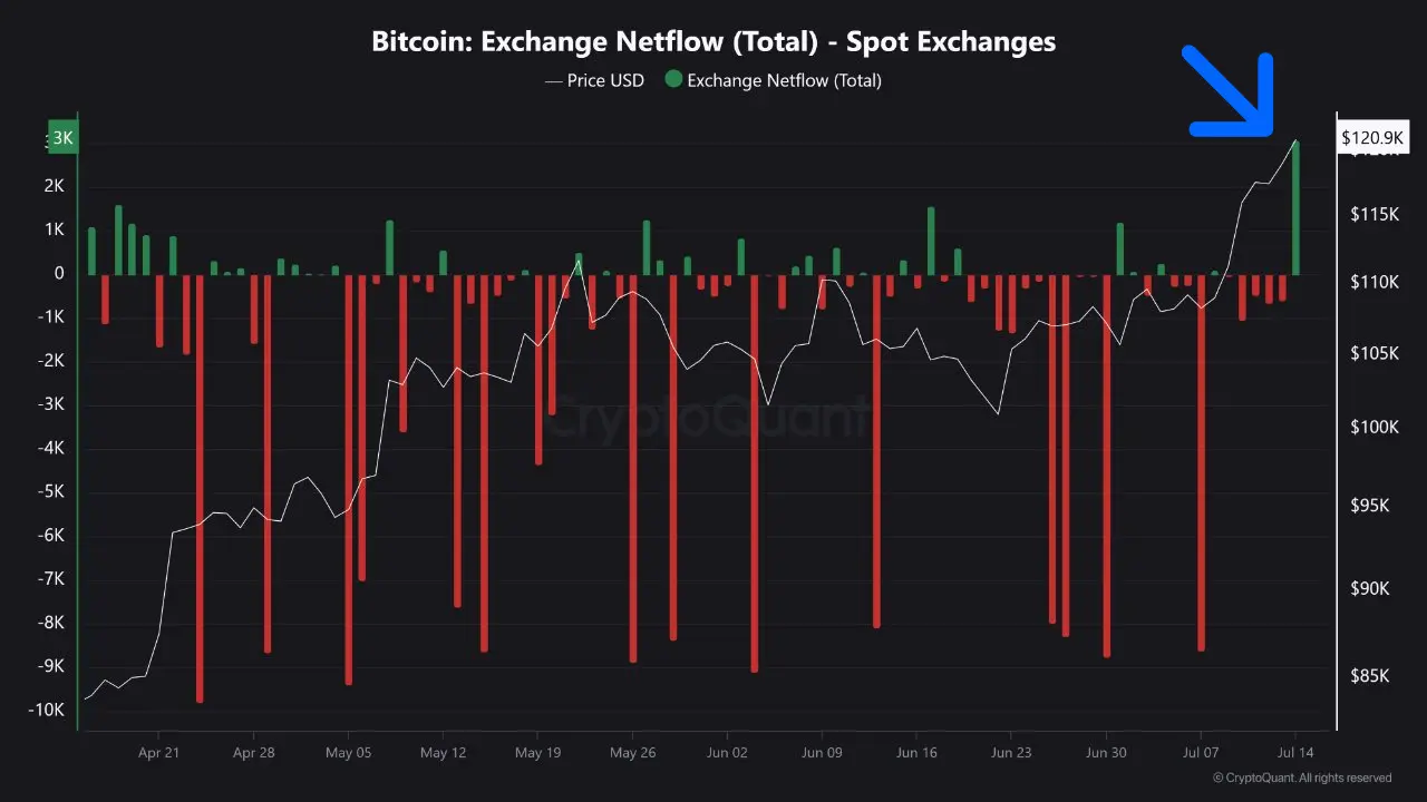 Bitcoin Exchange Netflow
