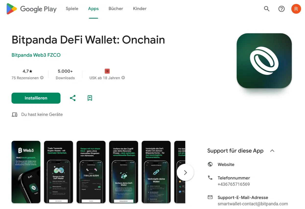 Bitpanda Wallet Download Anleitung