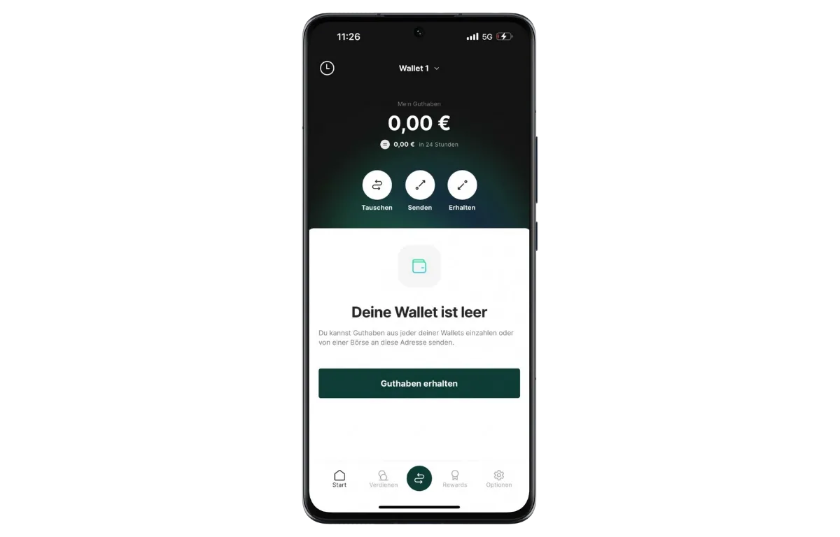 Kryptowährungen empfangen Bitpanda Wallet - Anleitung