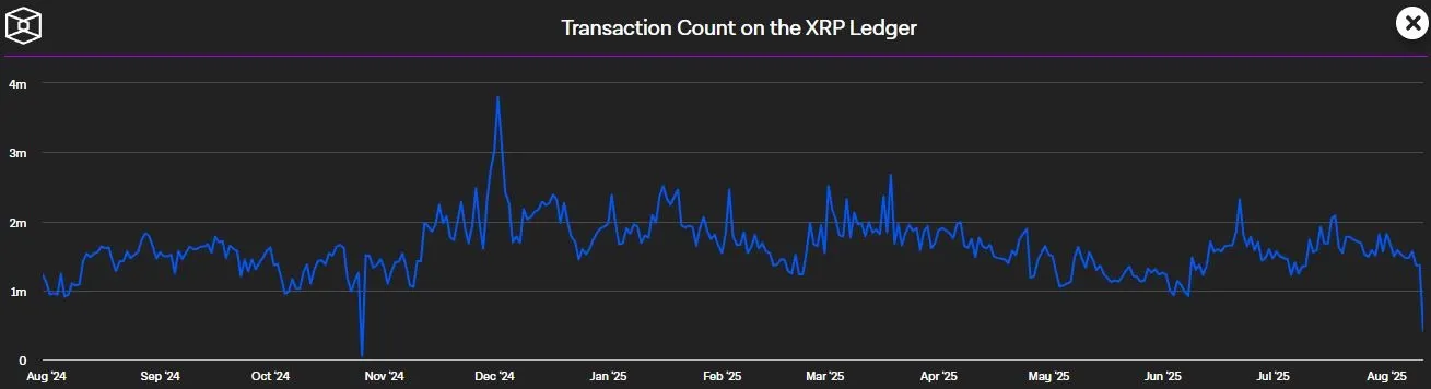 Taegliche XRP Transaktionen