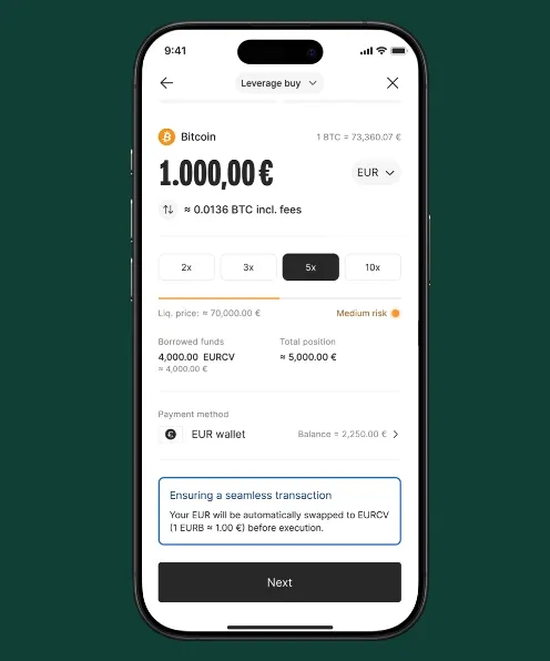 Leverage bei Bitpanda einfach erklärt