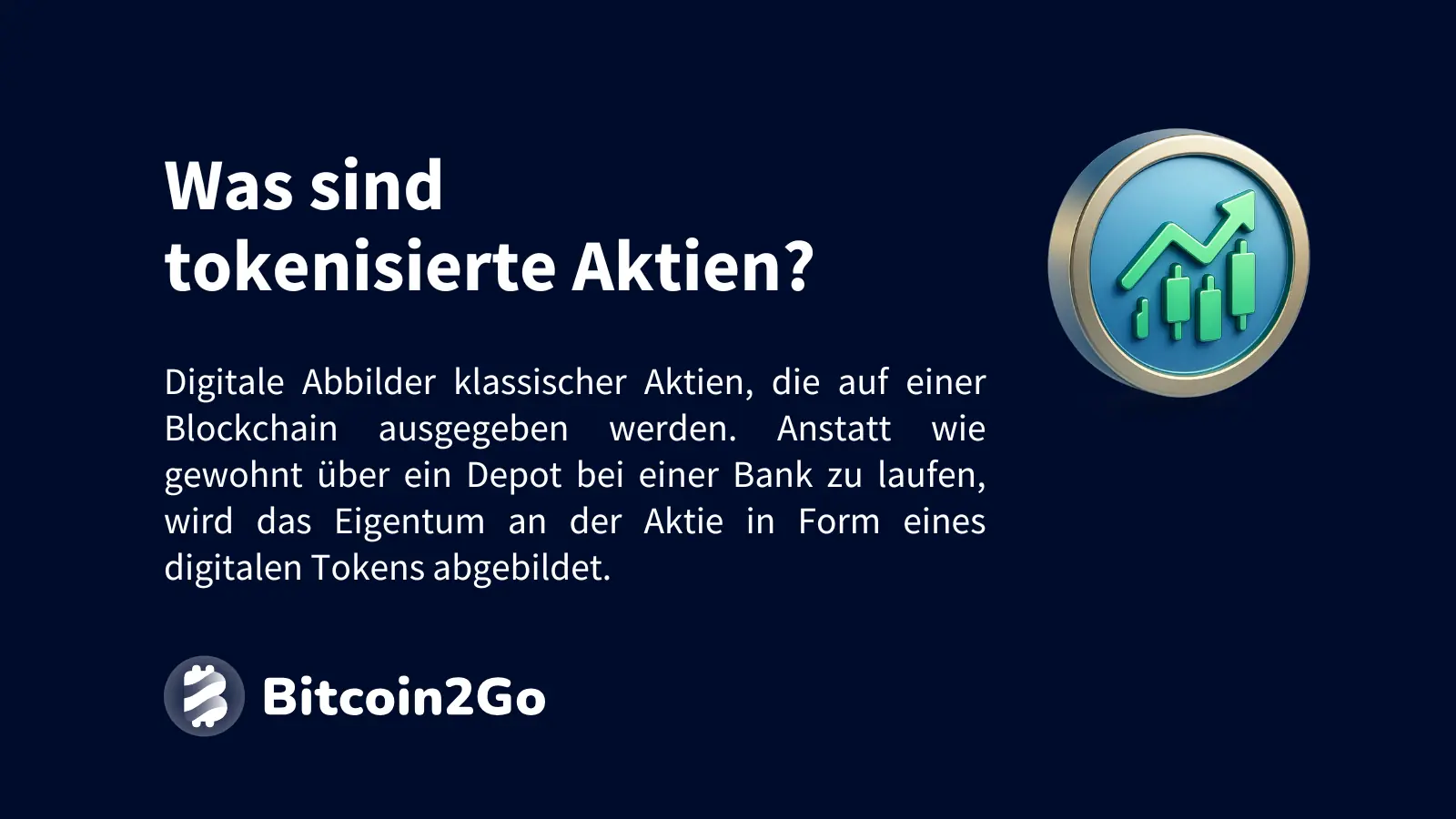Definition tokenisierte Aktien als digitale Abbilder klassischer Wertpapiere.