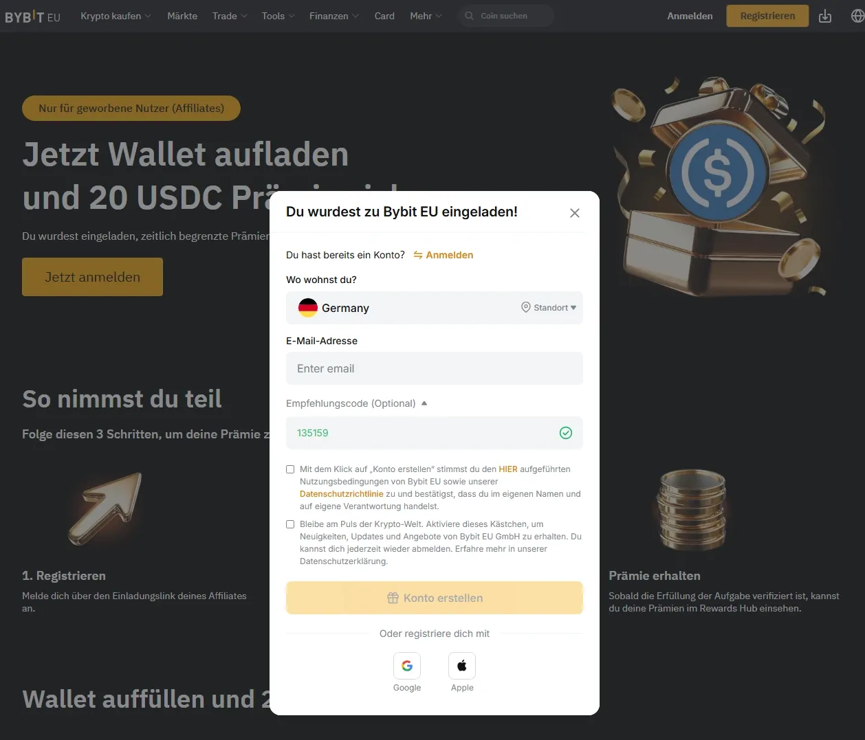 Anleitung: Bybit Karte beantragen