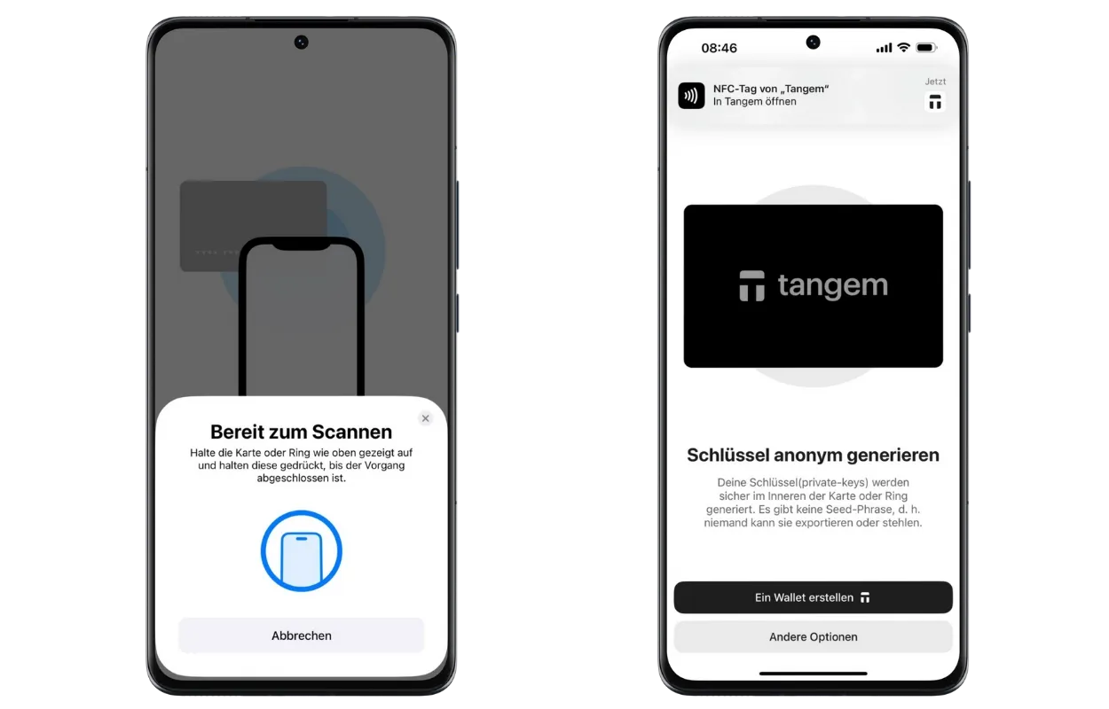 Schritt-für-Schritt zur Tangem Wallet