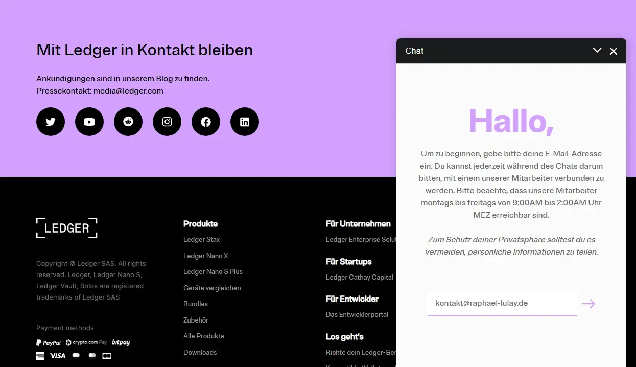 Ledger Nano Support im Test