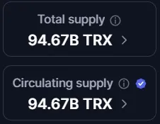 Verfuegbare Menge an TRX