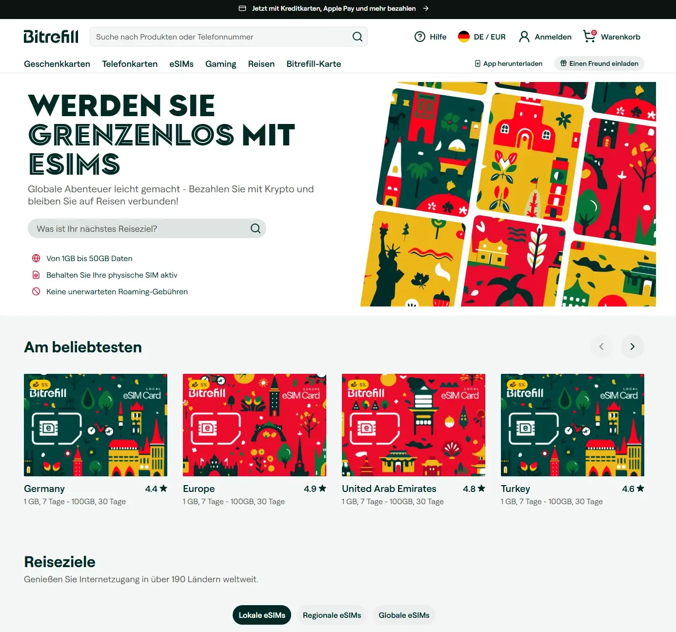 eSIM von Bitrefill im Test