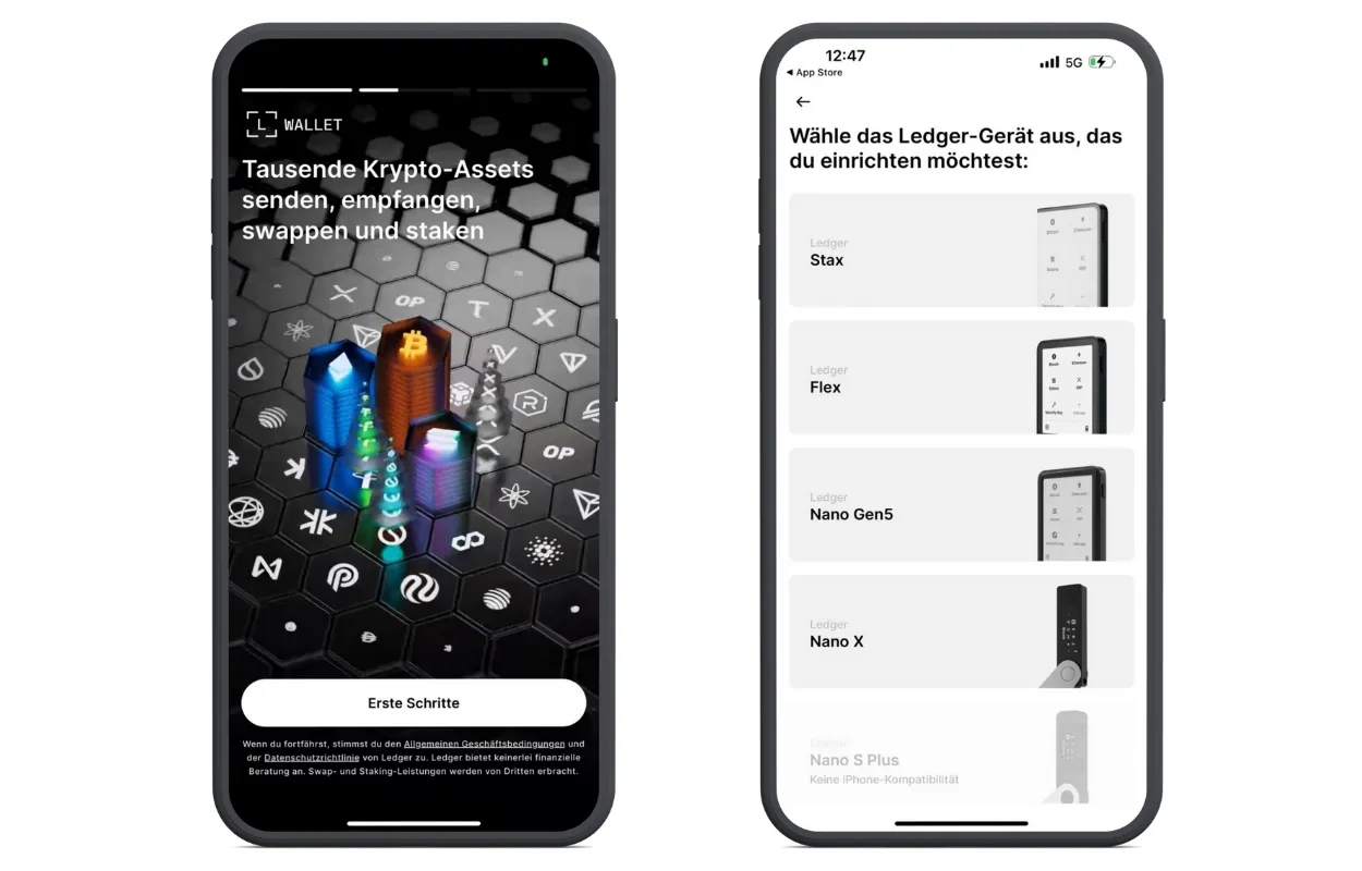 Ledger Live App im Test der Hardware-Wallet Stax