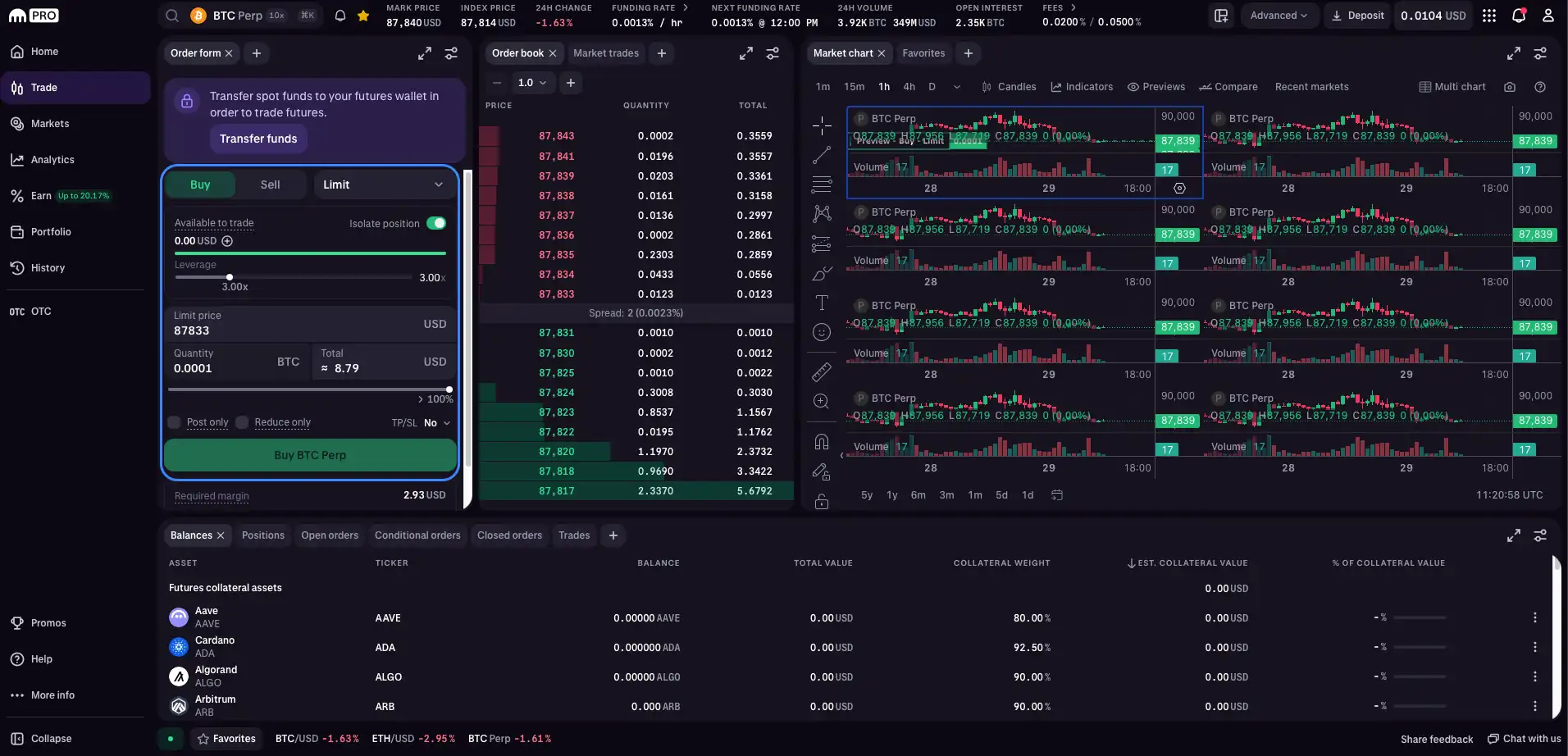 Bitcoin-Position eröffnen