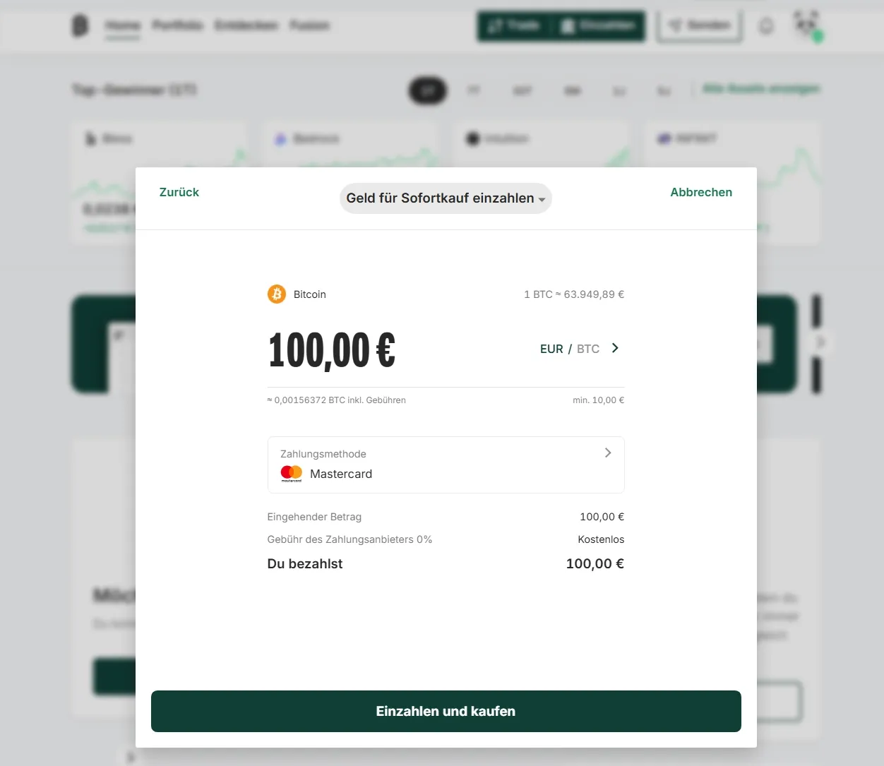 Zahlungsgebühren bei Bitpanda im Test