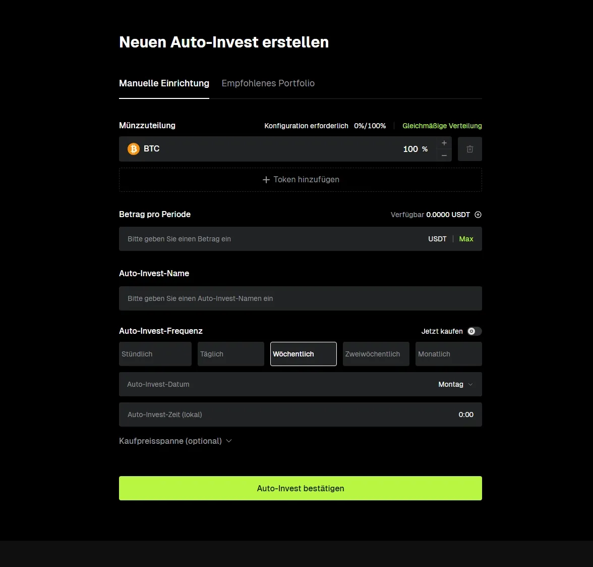 Bitunix Sparplan im Test