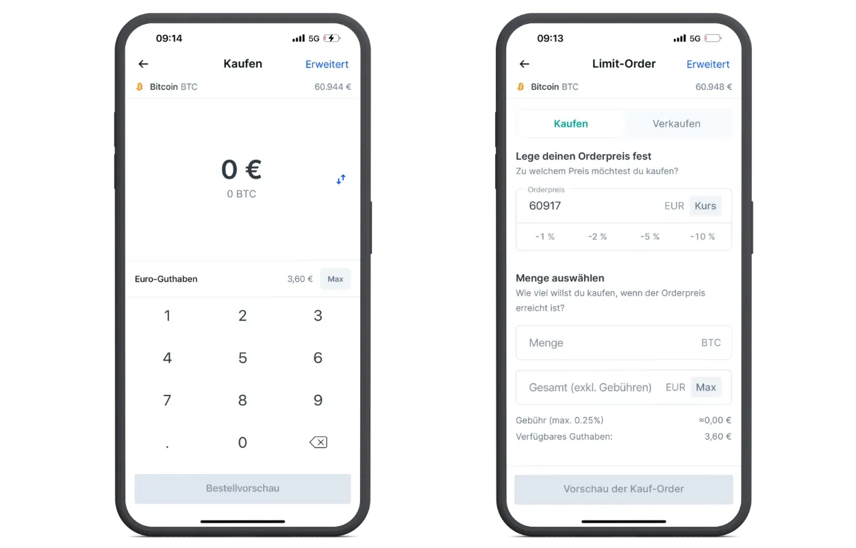 Ordertypen bei Bitvavo