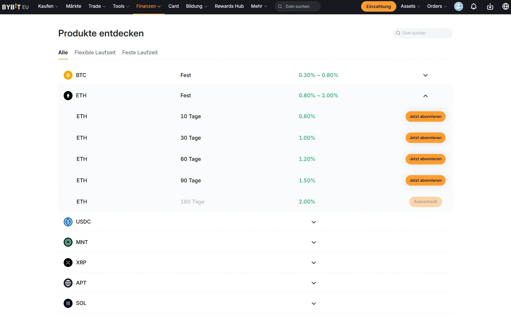 Meine Erfahrungen mit Bybit Earn